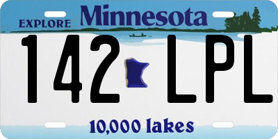 MN license plate 142LPL