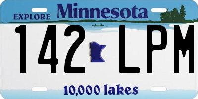 MN license plate 142LPM