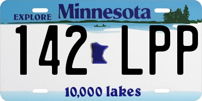 MN license plate 142LPP