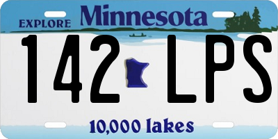 MN license plate 142LPS