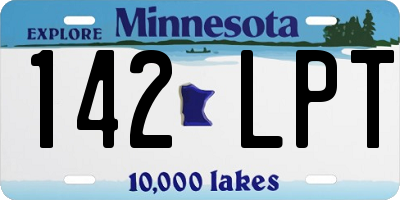 MN license plate 142LPT