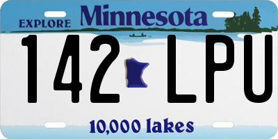 MN license plate 142LPU