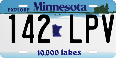 MN license plate 142LPV