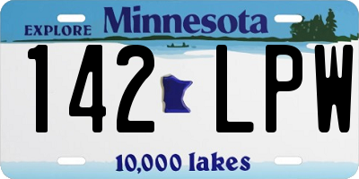 MN license plate 142LPW