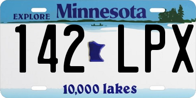 MN license plate 142LPX