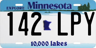 MN license plate 142LPY
