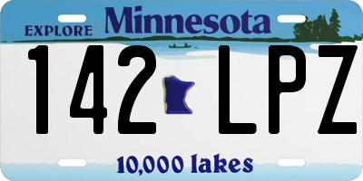 MN license plate 142LPZ