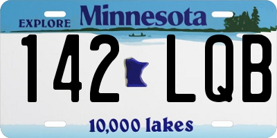 MN license plate 142LQB