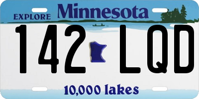 MN license plate 142LQD