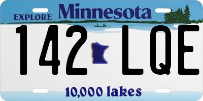 MN license plate 142LQE