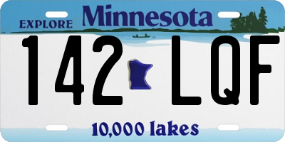 MN license plate 142LQF