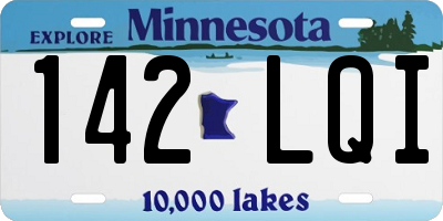 MN license plate 142LQI