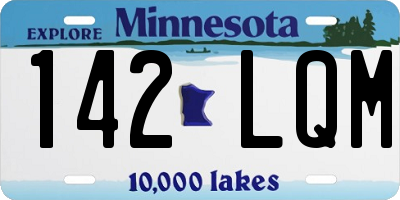 MN license plate 142LQM