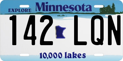 MN license plate 142LQN