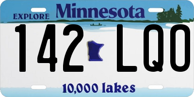 MN license plate 142LQO