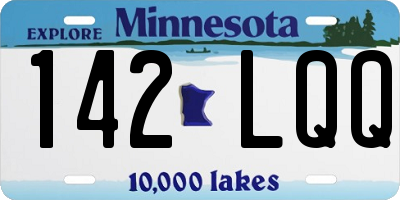 MN license plate 142LQQ