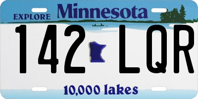 MN license plate 142LQR
