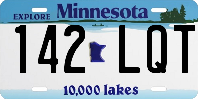 MN license plate 142LQT