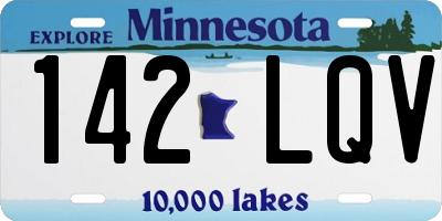 MN license plate 142LQV