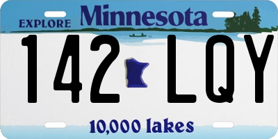 MN license plate 142LQY