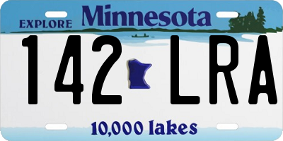 MN license plate 142LRA