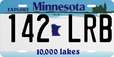 MN license plate 142LRB