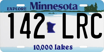 MN license plate 142LRC