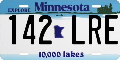 MN license plate 142LRE