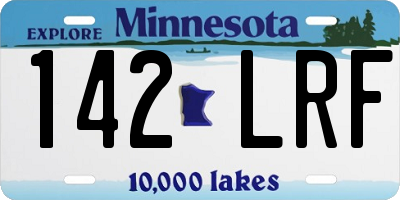 MN license plate 142LRF