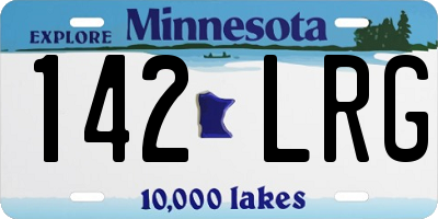 MN license plate 142LRG