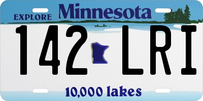 MN license plate 142LRI
