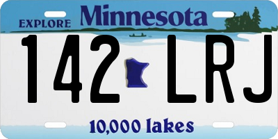 MN license plate 142LRJ