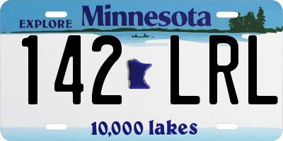 MN license plate 142LRL
