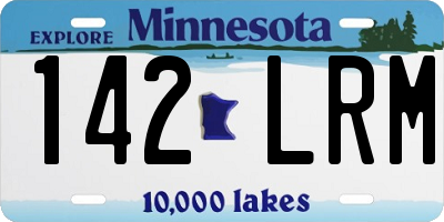 MN license plate 142LRM
