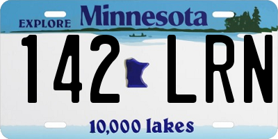 MN license plate 142LRN