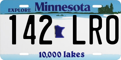 MN license plate 142LRO