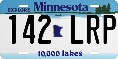 MN license plate 142LRP