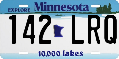 MN license plate 142LRQ
