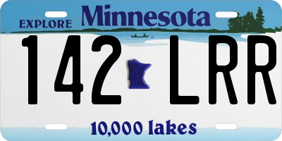 MN license plate 142LRR