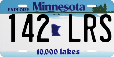 MN license plate 142LRS