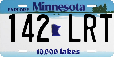 MN license plate 142LRT