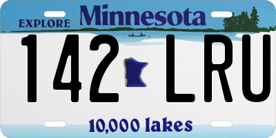 MN license plate 142LRU