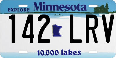 MN license plate 142LRV