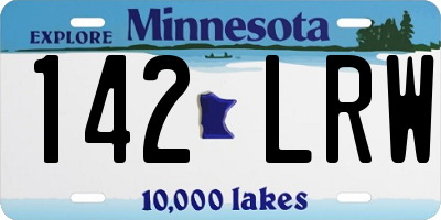 MN license plate 142LRW