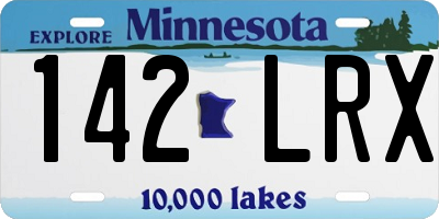 MN license plate 142LRX