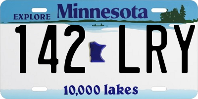 MN license plate 142LRY