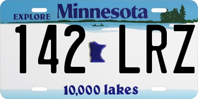 MN license plate 142LRZ