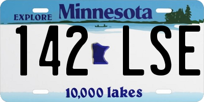 MN license plate 142LSE