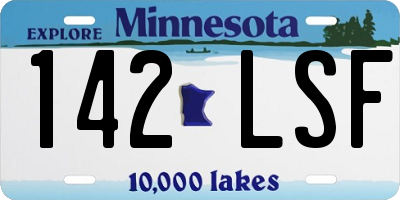 MN license plate 142LSF