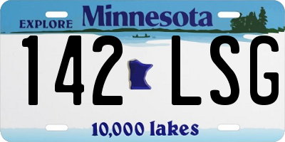 MN license plate 142LSG